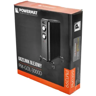 Електрически маслен радиатор POWERMAT PM-GOL-3000D/ 2.5kW/ термостат