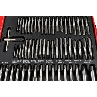 Комплект метчици и плашки KraftDele KD10250/ 110 части