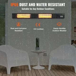 Инфрачервен отоплител VEVOR T17-GR30B/ 3kW/ с дистанционно и LED дисплей Инфрачервен отоплител VEVOR T17-GR30B/ 3kW/ с дистанционно и LED дисплей