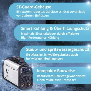Инверторен заваръчен апарат STAHLWERK ARC 200 MD Digital/ 200A