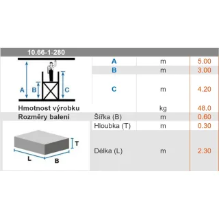 Алуминиева платформа PROTECO 10661280/ 5м Алуминиева платформа PROTECO 10661280/ 5м
