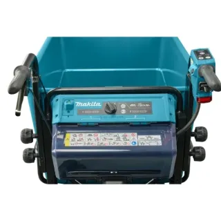 Комплект акумулаторна градинска количка + батерии и зарядно в куфар Makita DCU605Z/ 18 V+18V/ 4x5Ah