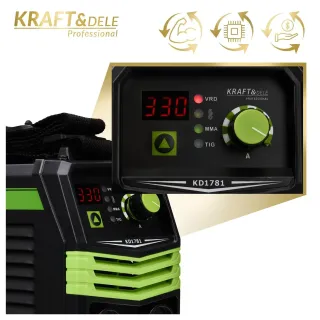 Инверторен заваръчен апарат KraftDele KD1781/ 330A