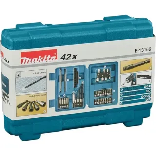 Комплект свредла и битове MAKITA E-13166/ 42 части