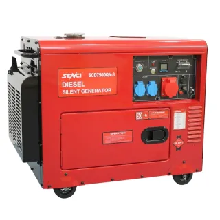 Дизелов обезшумен генератор SENCI SCD7500QN-3 + ATS/ AVR / 4.8 kW/ 400V/ 18 л Дизелов обезшумен генератор SENCI SCD7500QN-3 + ATS/ AVR / 4.8 kW/ 400V/ 18 л
