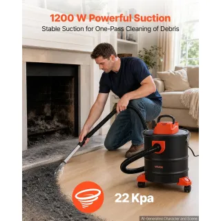 Прахосмукачка за камини Vevor MAC171-1200W-15L/ 1200W/ 15л