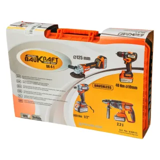 Комплект акумулаторни машини Baukraft BK-4-1/ 18V/ 2x4Ah Комплект акумулаторни машини Baukraft BK-4-1/ 18V/ 2x4Ah