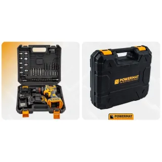 Акумулаторен винтоверт с ударна функция + аксесоари POWERMAT PM-WA-21V-2M/ 21V/ 2x2Ah