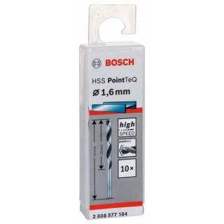 Свредло HSS за метал PoinTec 1.6 mm на Bosch комплект 10 бр.