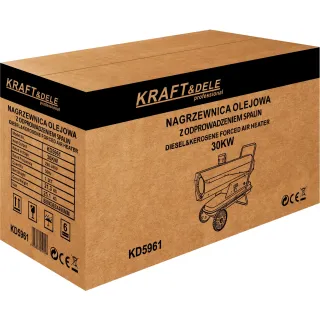 Дизелов калорифер KraftDele KD5961/ с термостат/ 30kW/ 18л / 520 м³/ч Дизелов калорифер KraftDele KD5961/ с термостат/ 30kW/ 18л / 520 м³/ч