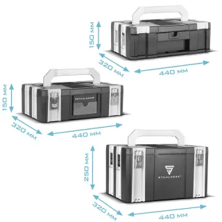 Комплект кутии за инструменти с платформа STAHLWERK 6969/ 3 бр.