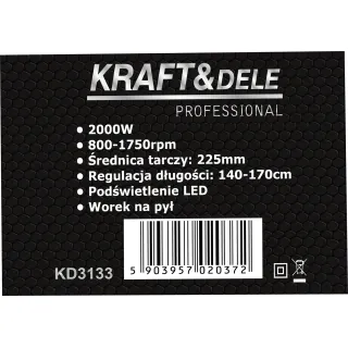 Жираф за шлайфане на стени и тавани KraftDele KD3133/ 2kW/ 225 мм Жираф за шлайфане на стени и тавани KraftDele KD3133/ 2kW/ 225 мм