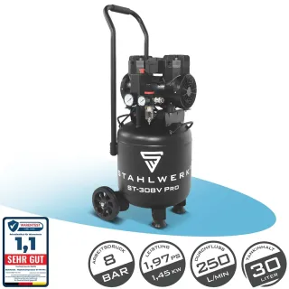 Компресор за въздух STAHLWERK ST-308V Pro/ 1.45 kW/ 30л