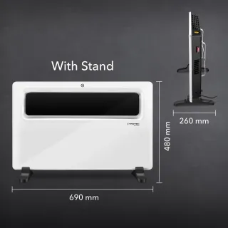 Дизайнерски конвектор TROTEC TCH 1510 E/ с термостат и дисплей/ 1500W