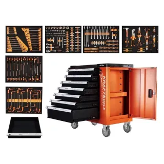 Количка с инструменти KraftDele KD1067/ 258 бр.