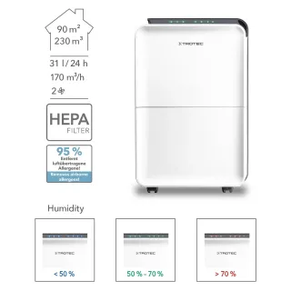Влагоабсорбатор и пречиствател на въздух Trotec TTK 99 HEPA/ 720W
