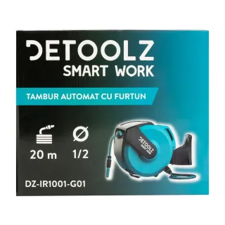 Макара с градински маркуч Detoolz DZ-IR1001-G01/ 20 м + 2 м
