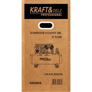 Маслен компресор KraftDele KD4054/ 3kW/ 230V/ 100л Маслен компресор KraftDele KD4054/ 3kW/ 230V/ 100л