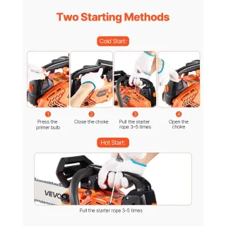 Бензинов верижен трион VEVOR 2500/ 1,02 к.с. Бензинов верижен трион VEVOR 2500/ 1,02 к.с.