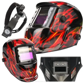 Професионална маска за заваряване с автоматично затъмняване RED TECHNIC RTAPS0062/ 92 x 42 мм