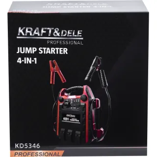 Стартерно устройство 4в1 + осветление + компресор KraftDele KD5346/ 1200/600A/ 22Ah/ 12V