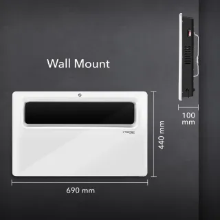 Дизайнерски конвектор TROTEC TCH 1510 E/ с термостат и дисплей/ 1500W