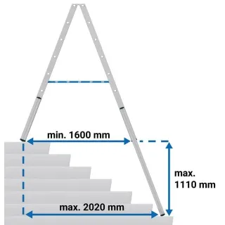 Двустранна телескопична стълба KRAUSE 134905 2x8