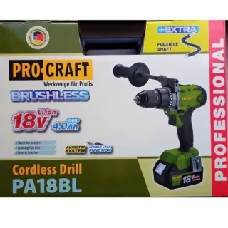 Акумулаторен винтоверт Procraft PA18BL, 18V