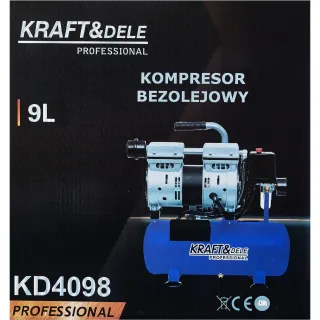 Безмаслен компресор KraftDele KD4098/ 550W/ 230V/ 9л Безмаслен компресор KraftDele KD4098/ 550W/ 230V/ 9л