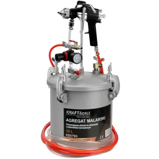 Пневматичен агрегат за бои и лакове KraftDele KD5793/ 10л