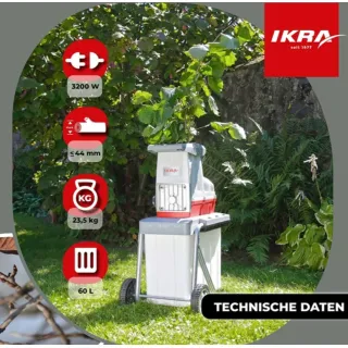 Електрическа дробилка за клони IKRA ILH 3200A/ 3200 W