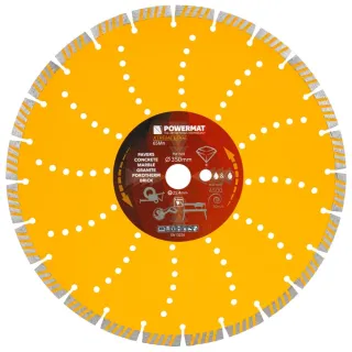 Диамантен диск за бетон, камък, гранит POWERMAT PM-TDCS-3502T/ 350 мм