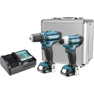 Комплект акумулаторен винтоверт + гайковерт Makita CLX224X/ 12V/ 2x1.5Ah