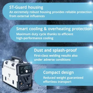 Заваръчен апарат STAHLWERK Mini FLUX 120 ST Digital/ 120A