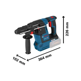 Акумулаторен перфоратор SDS plus Bosch GBH 18V-26F + приставка за прахоулавяне GDE 18V-16