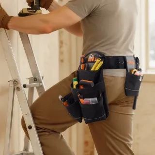 Професионален колан за инструменти с 18 джоба VEVOR DWSS2502/ 80-131 см