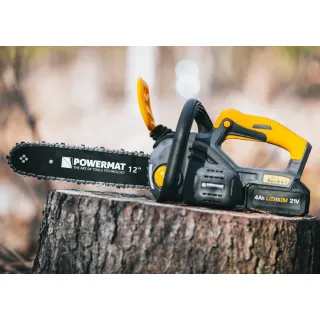 Акумулаторен верижен трион POWERMAT PM-MPA-4AHM/ 21V/ 2x4Ah