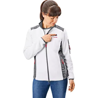 Акумулаторно подгряващо поларено яке FLEX TF White 10.8/18.0 XL Lady/ 10.8V/18V