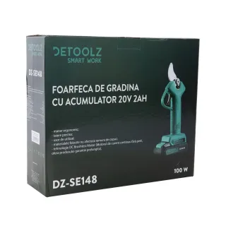 Акумулаторна ножица за клони Detoolz DZ-SE148/ 20V, 2Ah