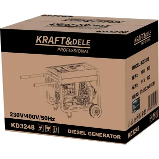 Дизелов генератор KraftDele KD3248/ 230/400V/ 6/7kW/ 12.5л