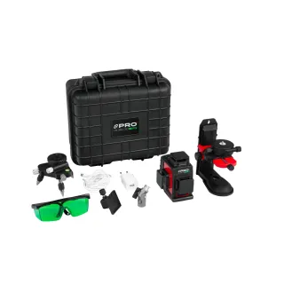 Комплект лазерен нивелир със статив и аксесоари PRO LK-360.3DG + TR-650F/ 30 м