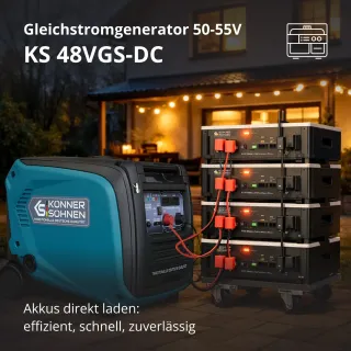 Комбиниран генератор газ/бензин KOENNER-SOEHNEN KS 48VGS-DC/ 3.3kW/ 50-55V/ 12л