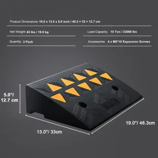 Гумени бордюрни рампи VEVOR S001/ 2 бр. Гумени бордюрни рампи VEVOR S001/ 2 бр.