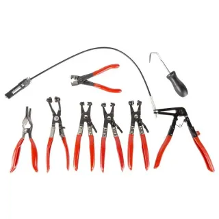 Комплект клещи за монтаж и демонтаж на скоби за водни съединения KraftDele KD10513/ 9 части