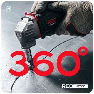 Акумулаторна ножица за ламарина RED TECHNIC RTANSDB0173/ 21V/ 2x3Ah