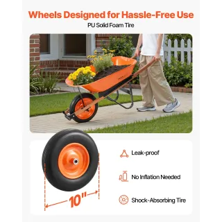 Метална градинска количка VEVOR WB-1000/ 120 кг Метална градинска количка VEVOR WB-1000/ 120 кг