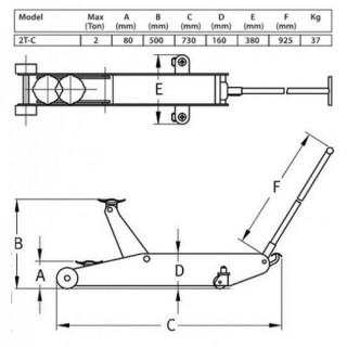 Хидравличен крик тип крокодил 2T-C G4 MK COMPAC