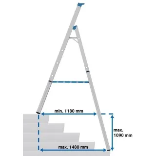 Едностранна телескопична стълба KRAUSE 134943 1x6