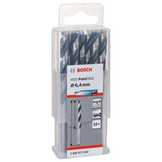 Свредло HSS за метал PoinTec 6.4 mm на Bosch комплект 10 бр.