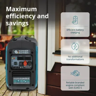 Генератор за ток газ/бензин KOENNER-SOEHNEN KS 24VGS-DC/ 1.4kW